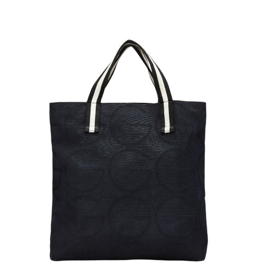 Gucci Black White Canvas Tote Bag