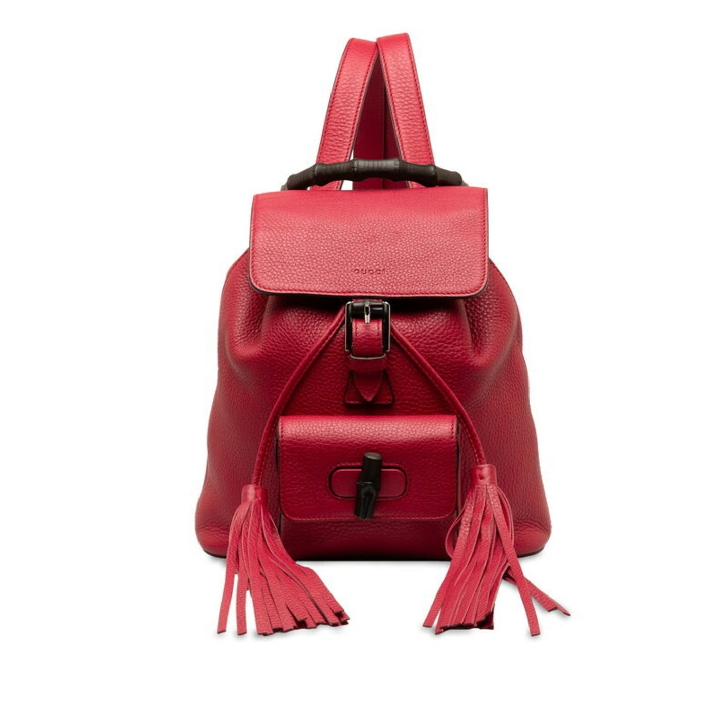 Gucci Red Color Bamboo Backpack