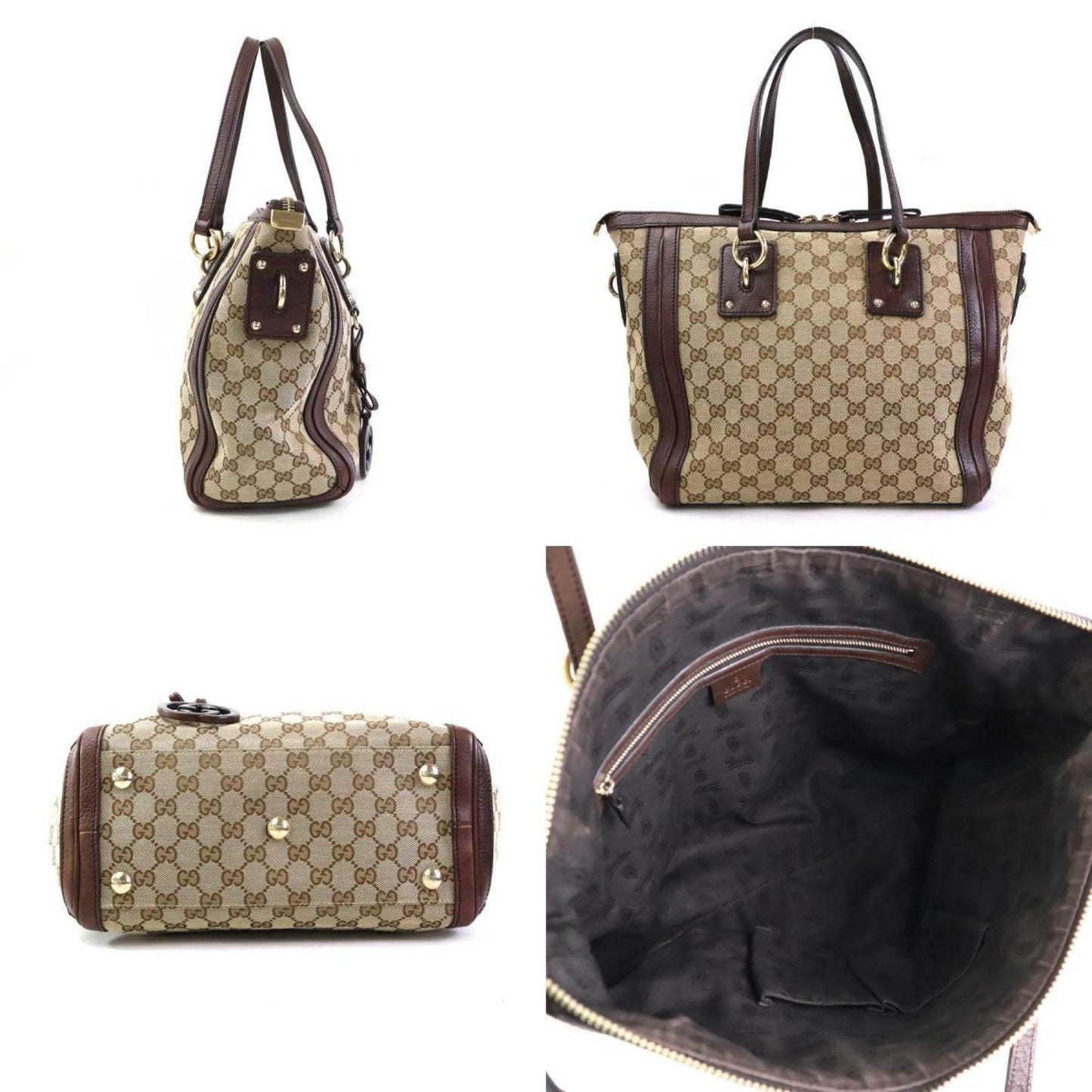 Gucci Brown Gg Canvas Handbag Shoulder Bag