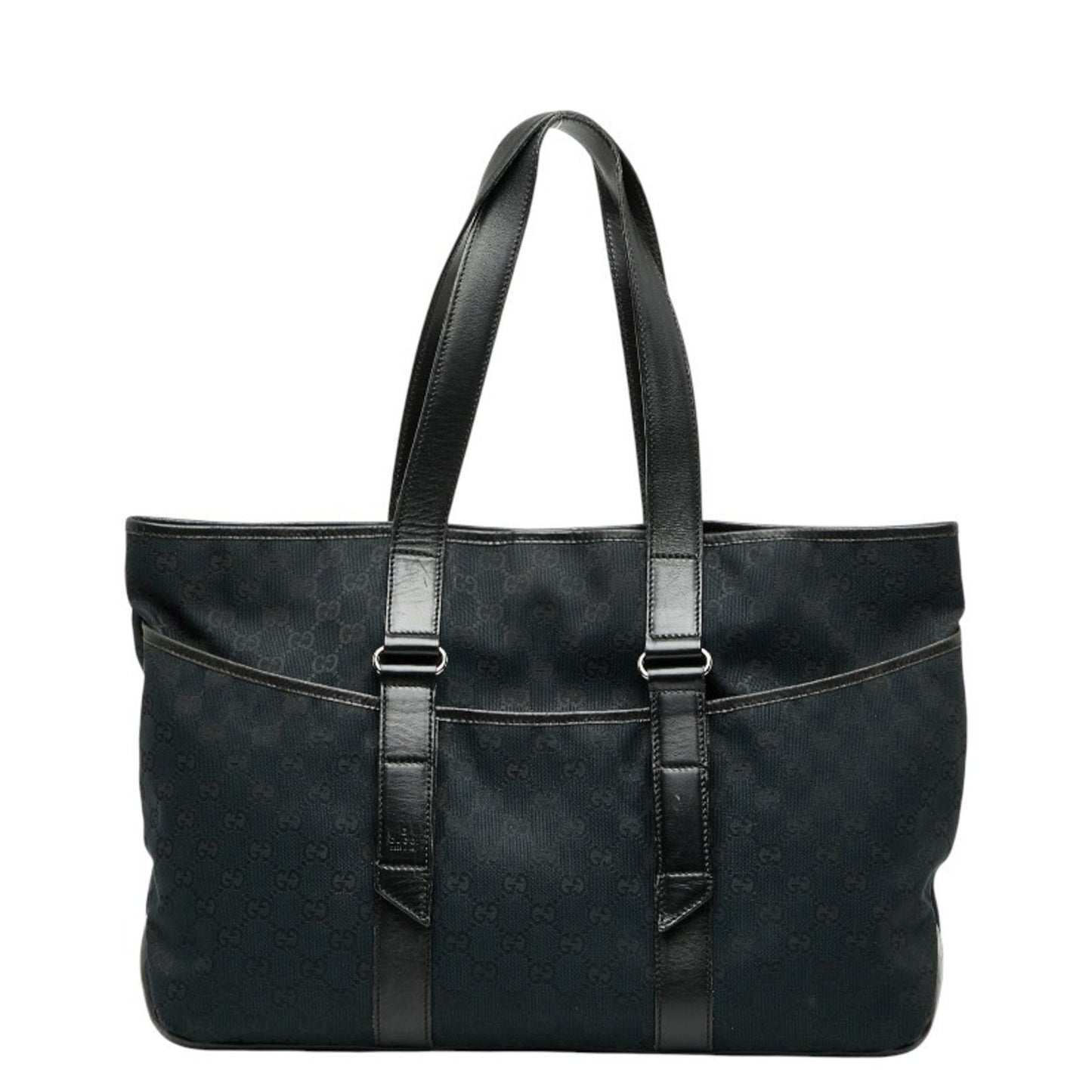 Gucci Gg Canvas Navy Black Gg Canvas Tote Bag
