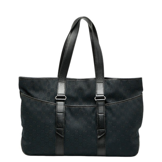 Gucci Gg Canvas Navy Black Gg Canvas Tote Bag