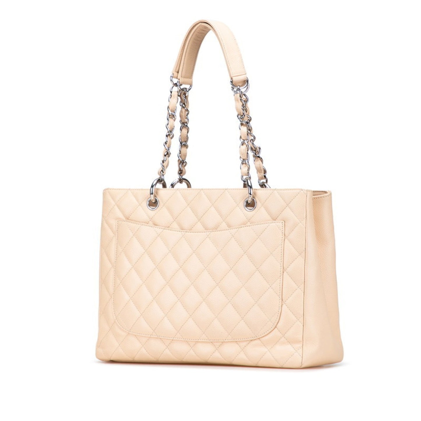 Chanel Matelasse Beige Grained Calfskin Tote Bag