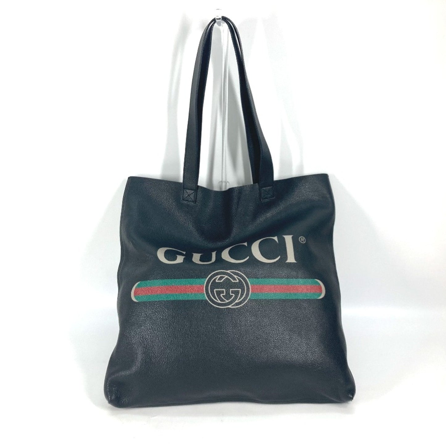 Gucci Black Leather Tote Bag