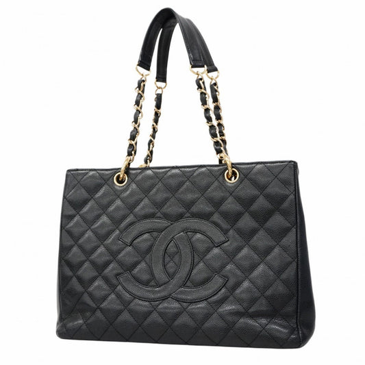 Chanel Black Grained Calfskin Tote Bag