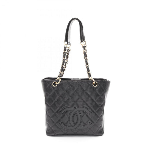 Chanel Black Grained Calfskin Tote Bag