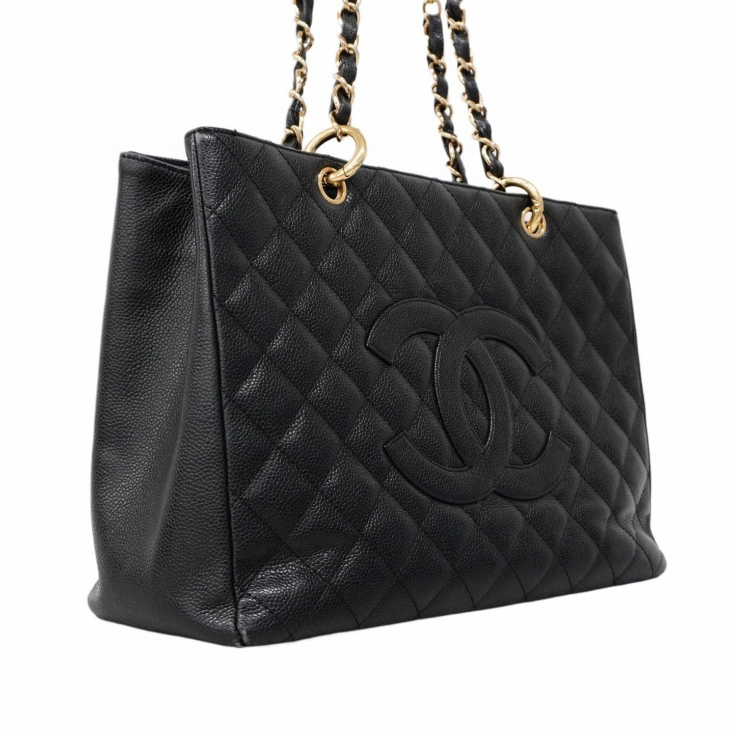 Chanel Black Grained Calfskin Tote Bag