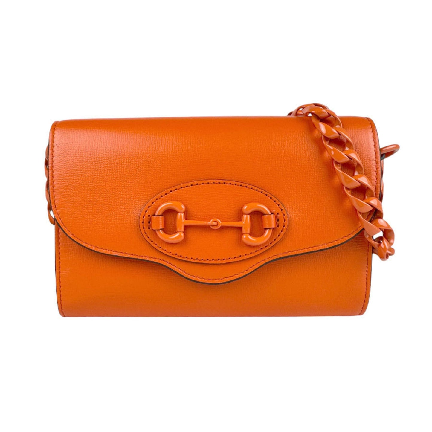 Gucci Orange Leather Shoulder Bag
