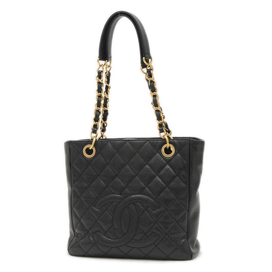 Chanel Black Grained Calfskin Tote Bag