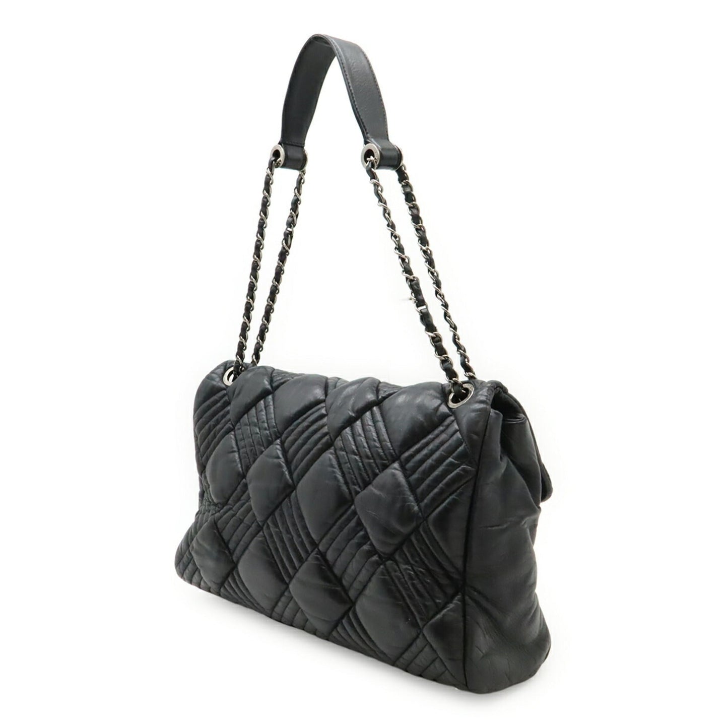 Chanel Black Leather Shoulder Bag Tote Bag