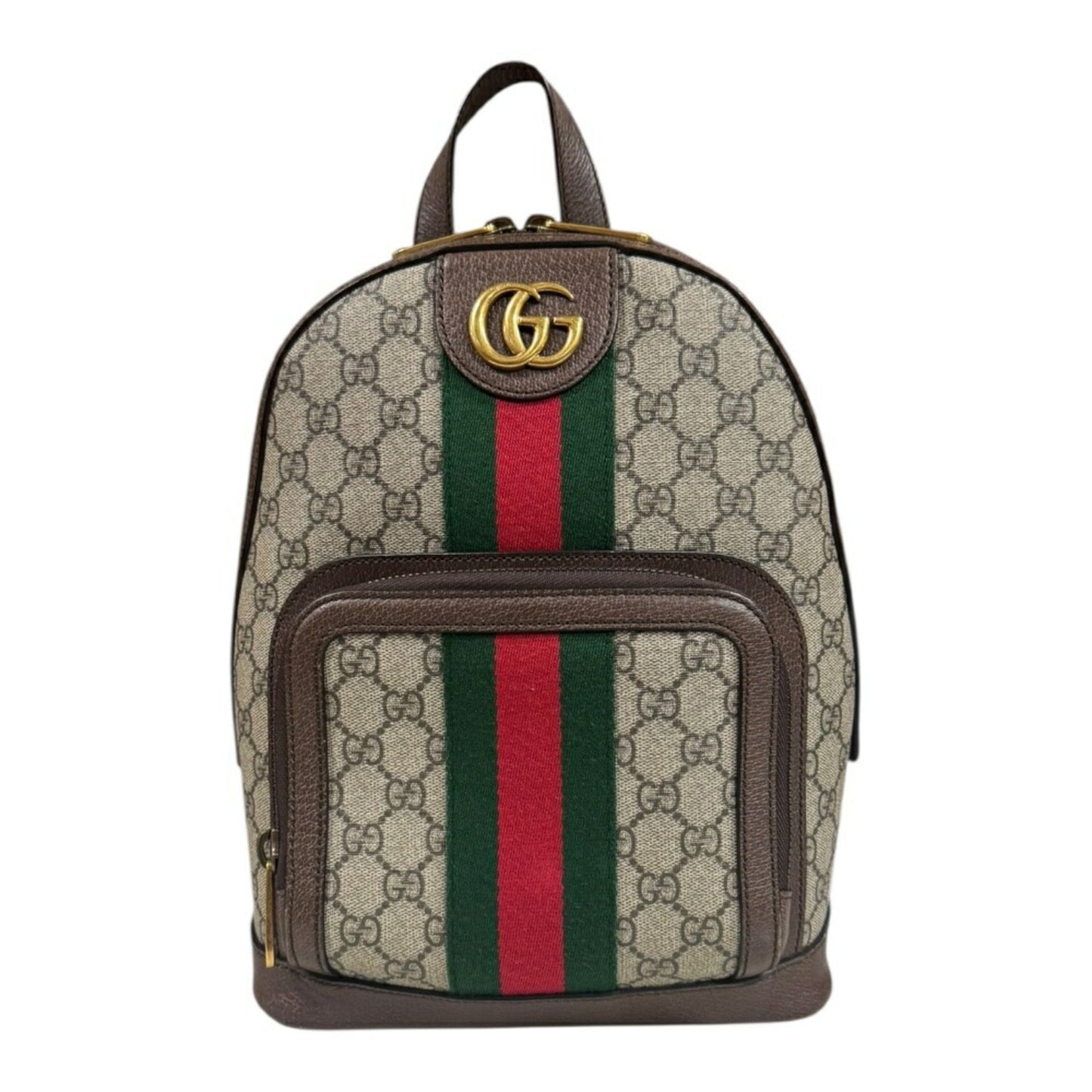 Gucci Beige Brown Gg Supreme Canvas Backpack