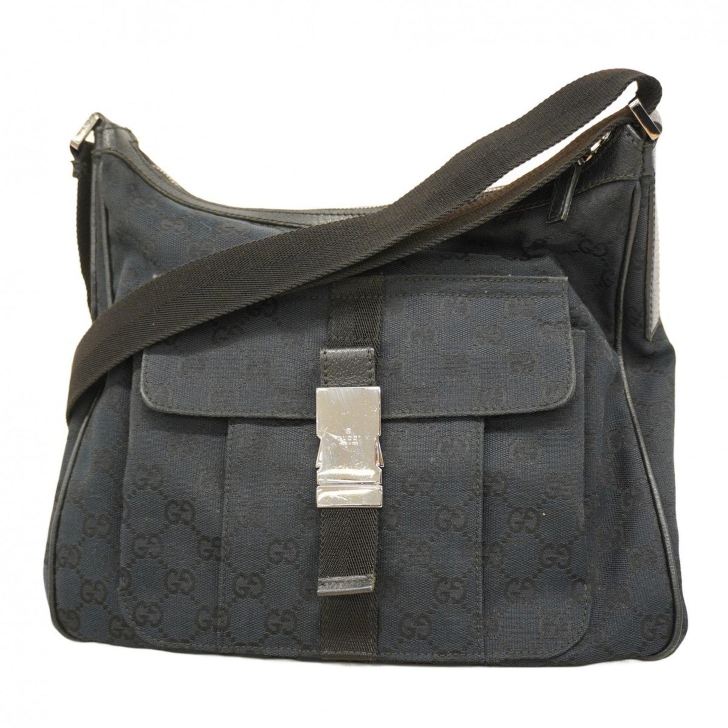 Gucci Black Canvas Shoulder Bag