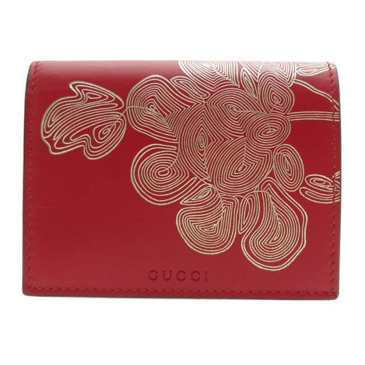 Gucci Red Color Leather Wallet (Bi-Fold)
