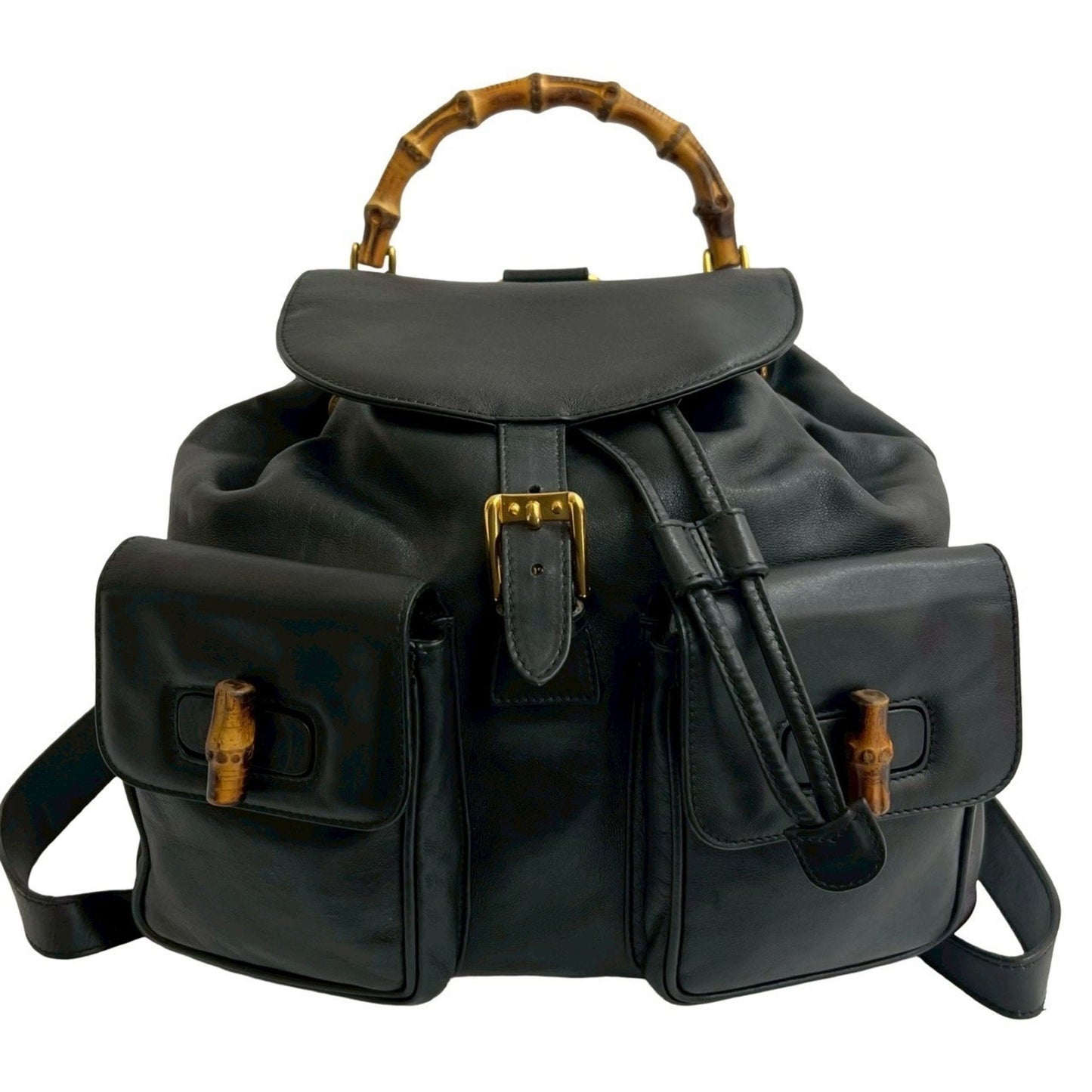 Gucci Black Leather Backpack