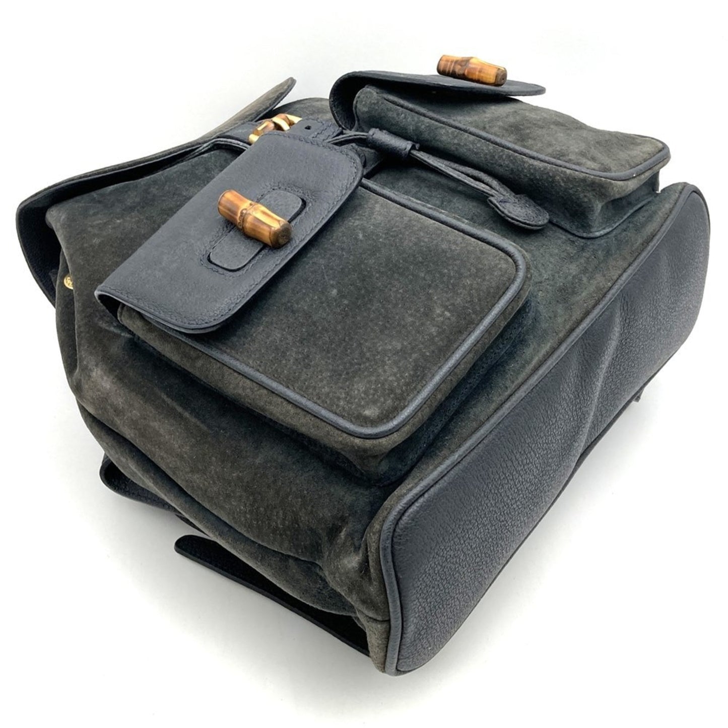 Gucci Gray Suede Backpack