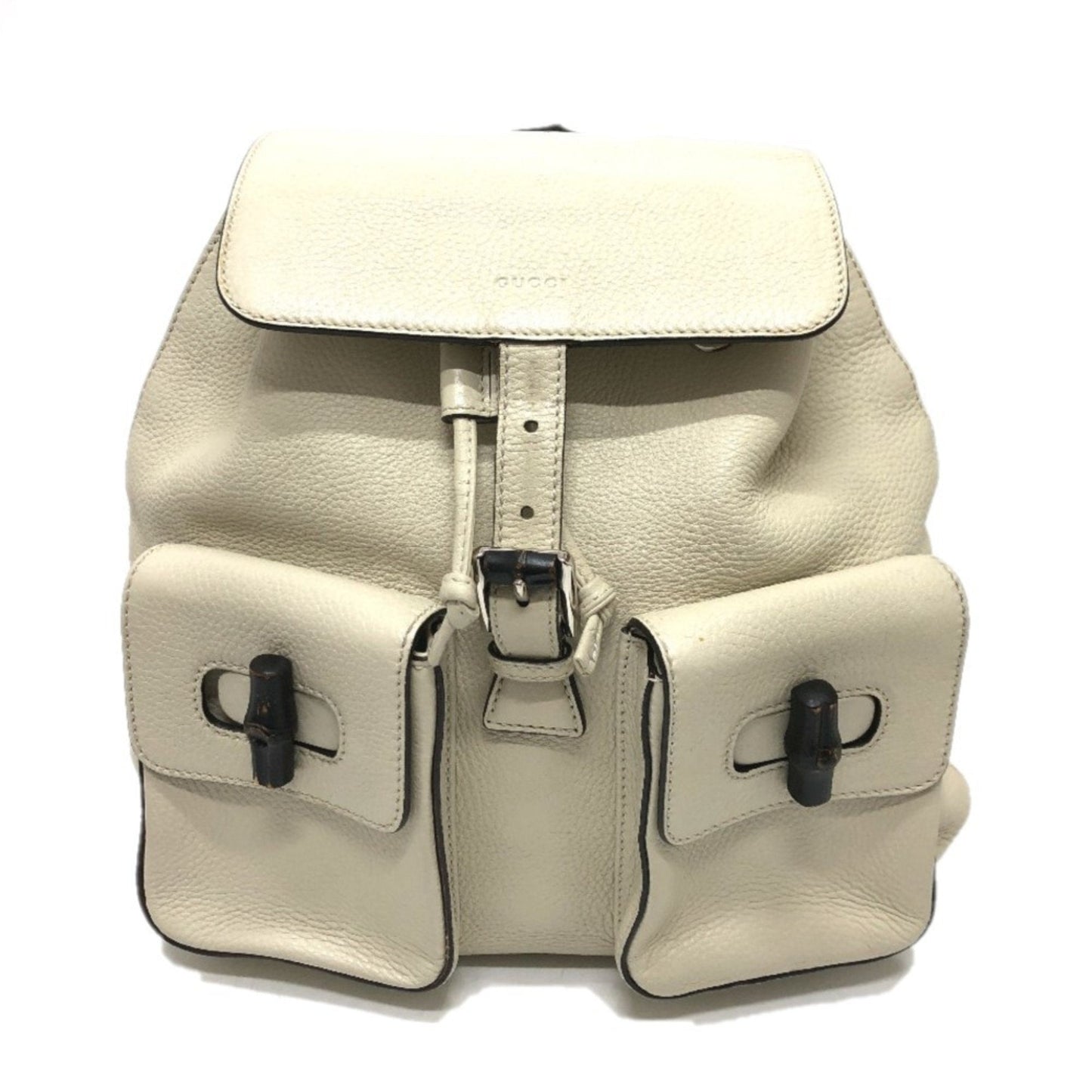 Gucci White Leather Backpack