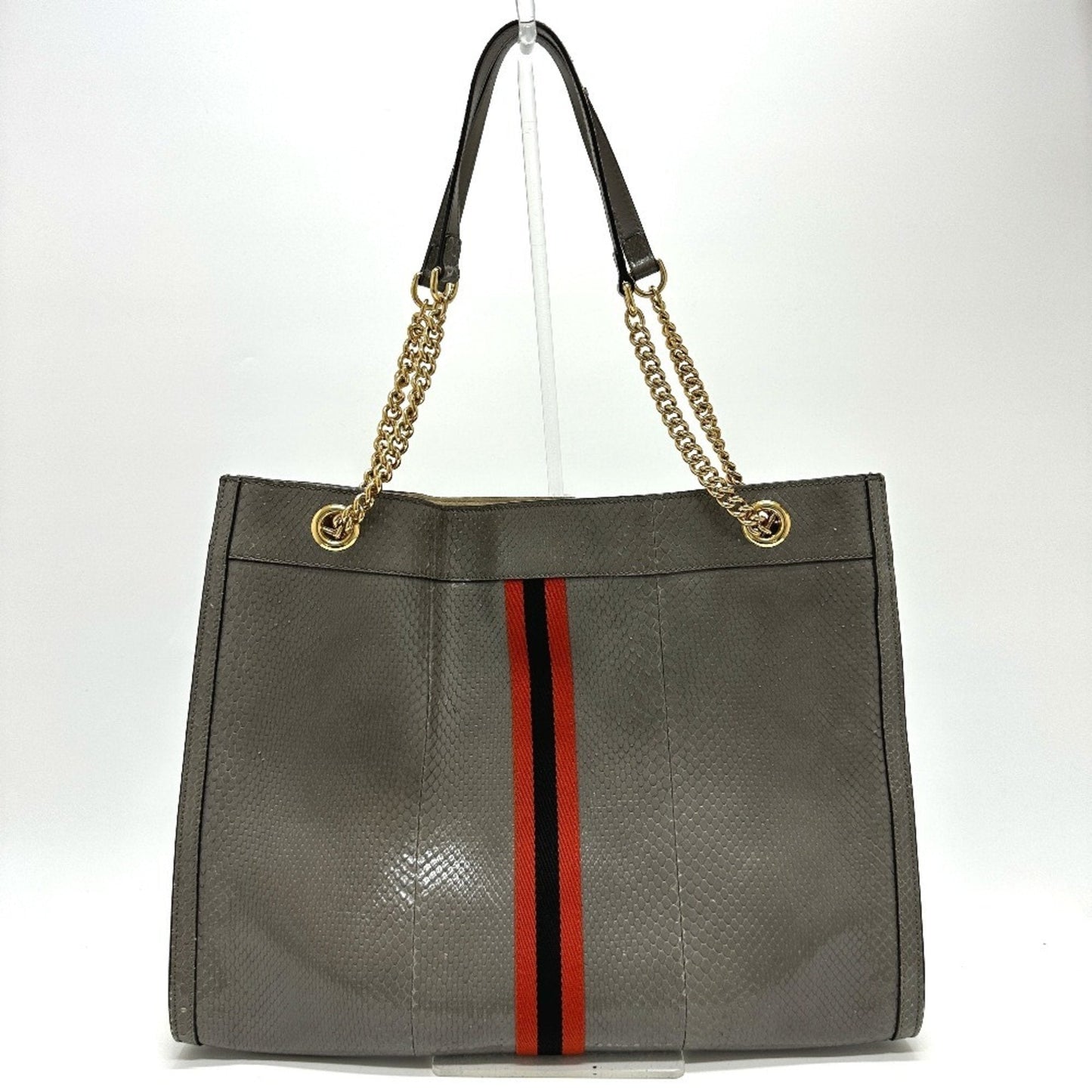 Gucci Gray Leather Shoulder Bag Tote Bag