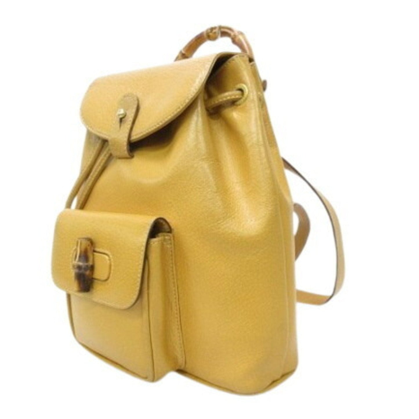 Gucci Light Brown Leather Backpack Handbag Shoulder Bag