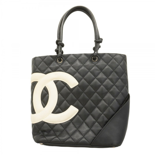 Chanel Black Leather Tote Bag