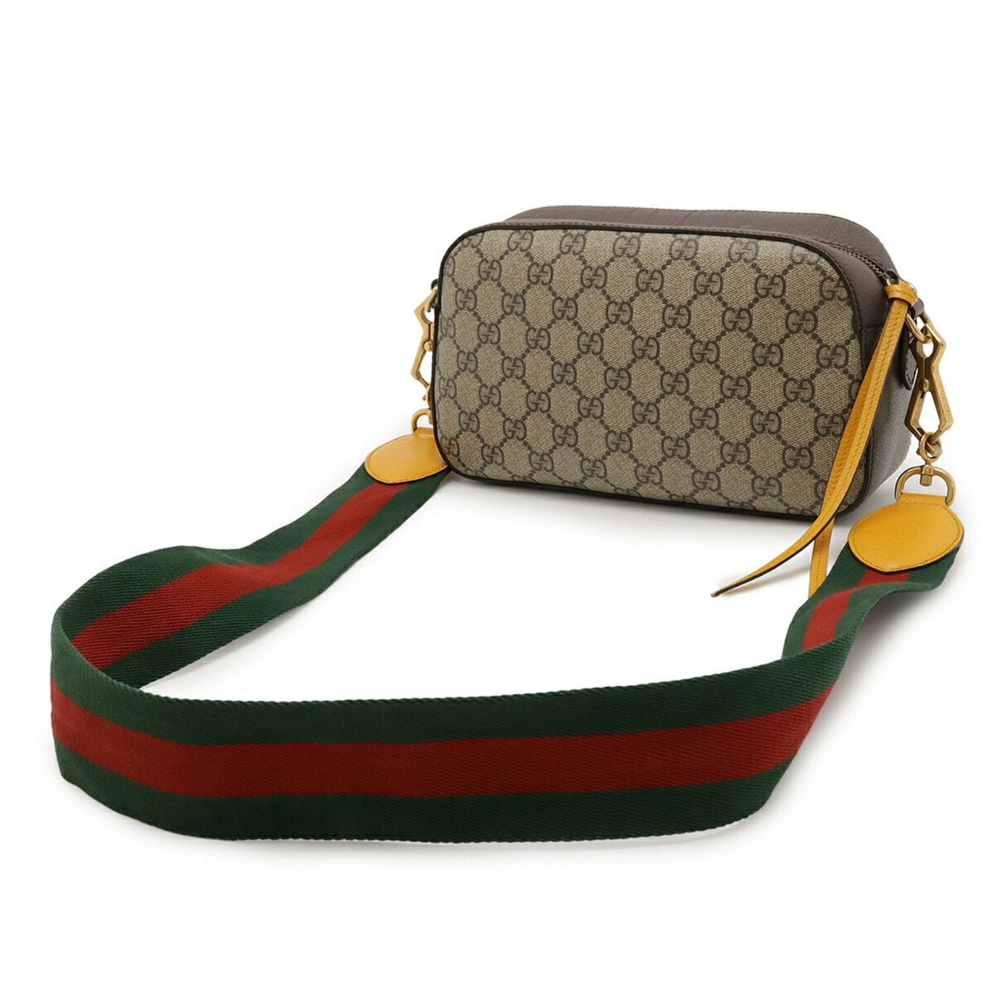Gucci Beige Brown Green Red Color Yellow Gg Supreme Leather Clutch Bag Shoulder Bag