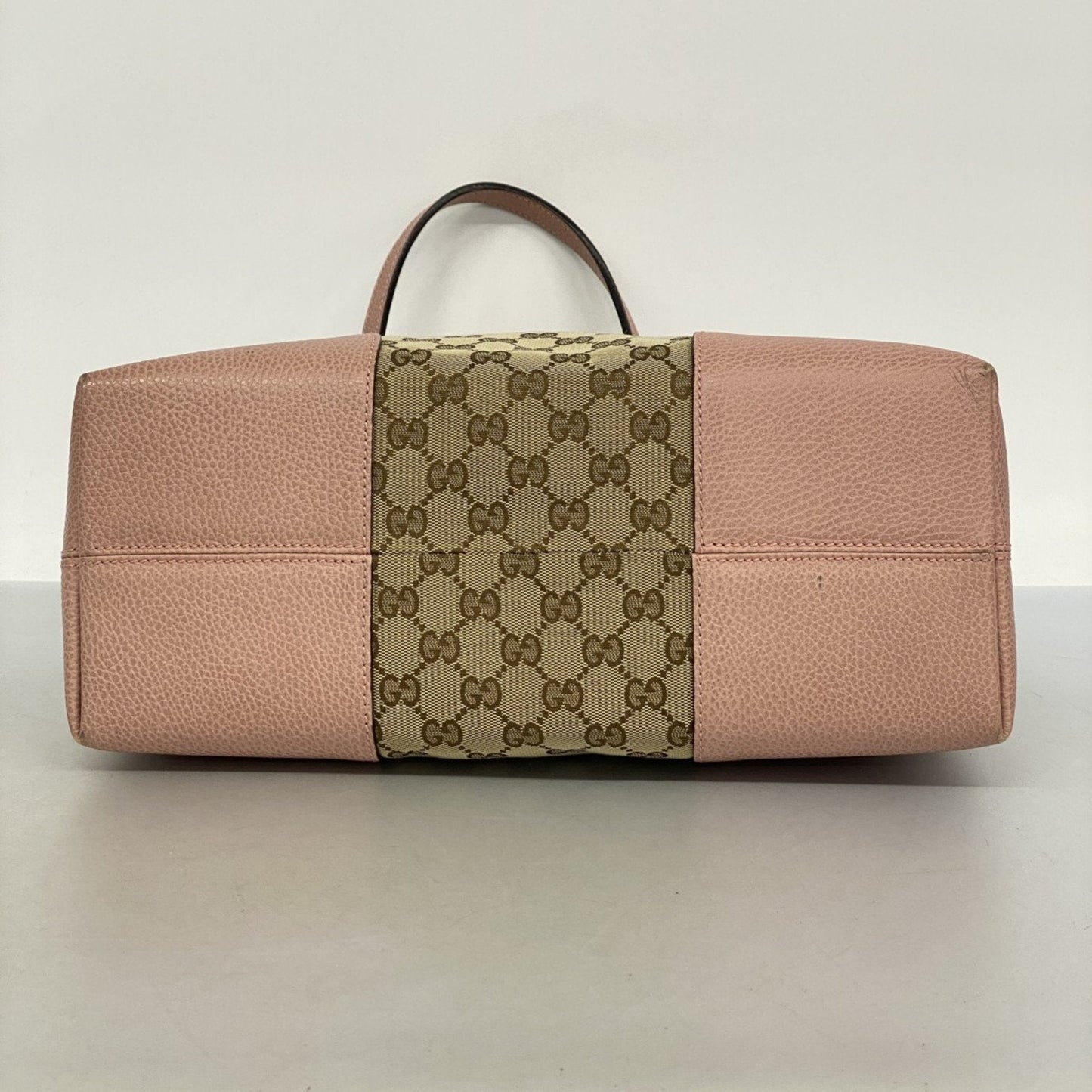 Gucci Beige Pink Canvas Shoulder Bag