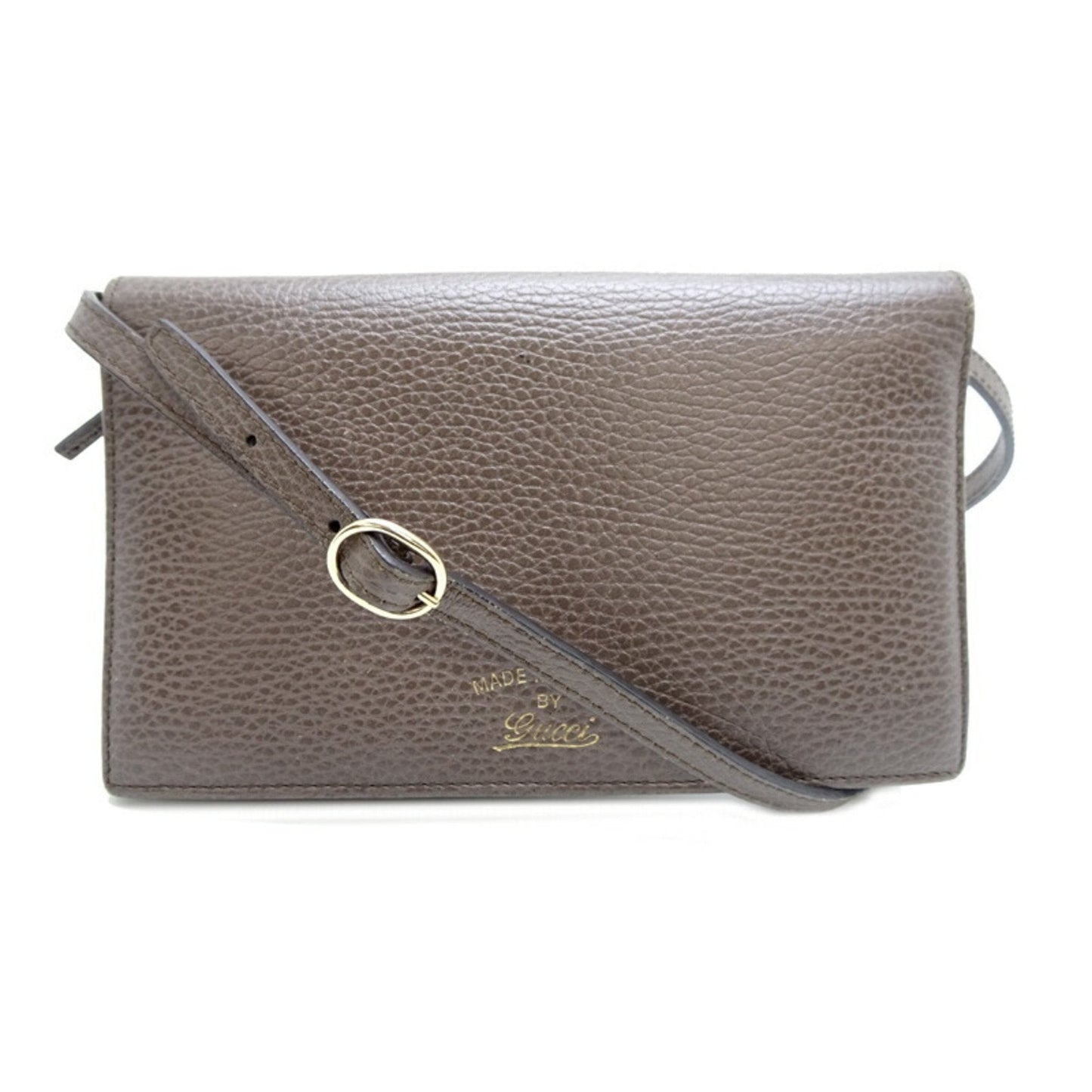 Gucci Grayish Pink Leather Chain/Shoulder Wallet