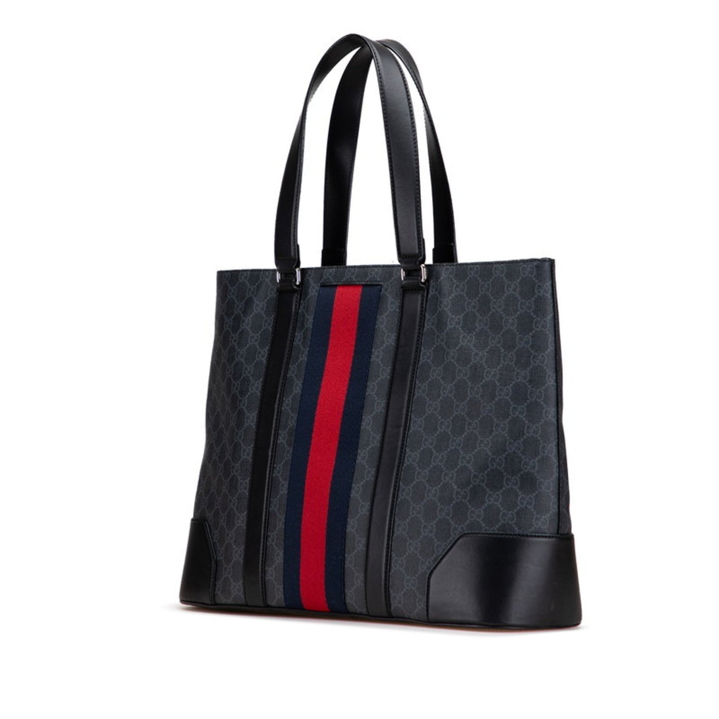 Gucci Black Pvc Leather Tote Bag