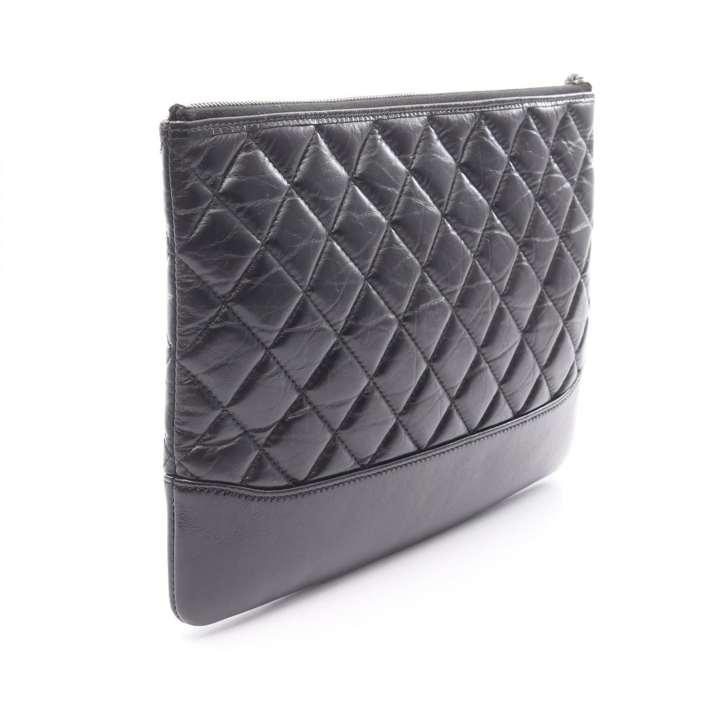 Chanel Black Leather Clutch Bag