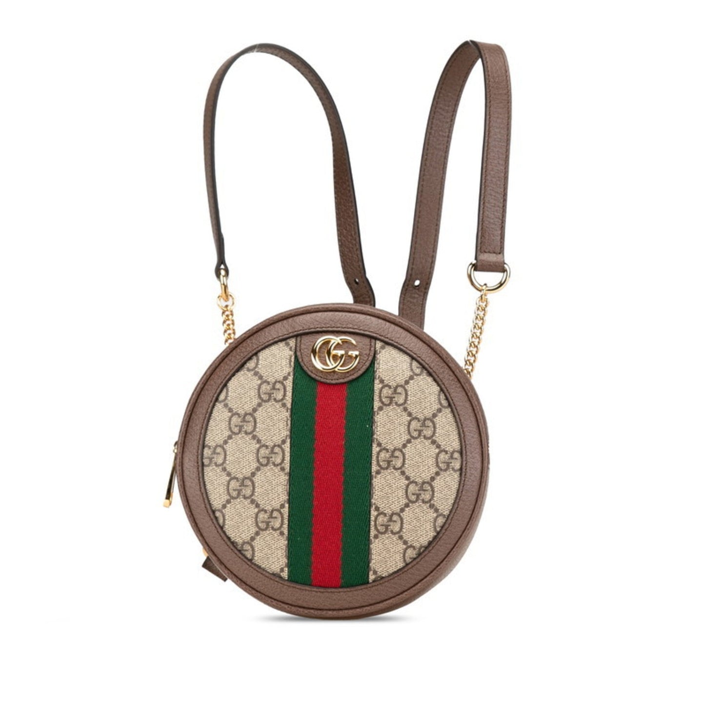 Gucci Beige Brown Pvc Leather Backpack