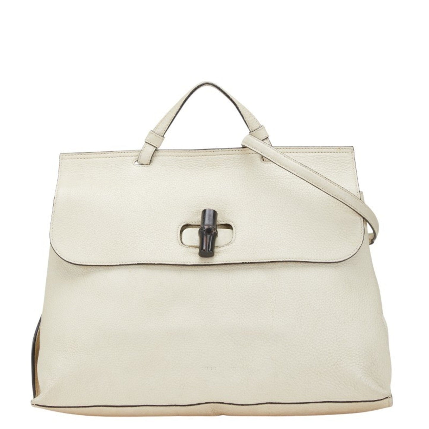 Gucci White Leather Shoulder Bag Tote Bag