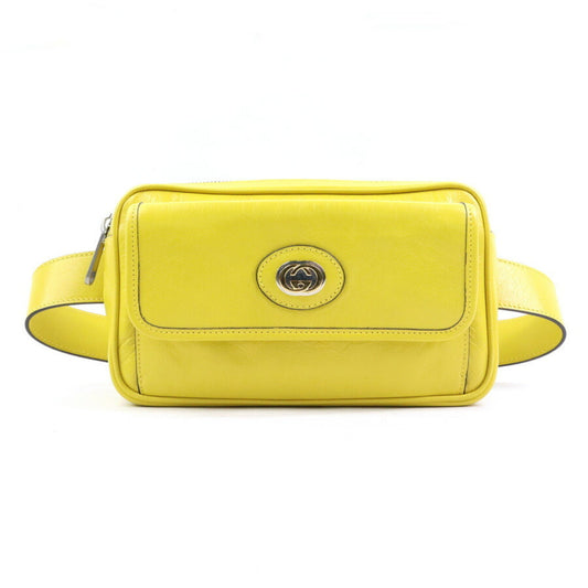 Gucci Yellow Leather Fanny Pack