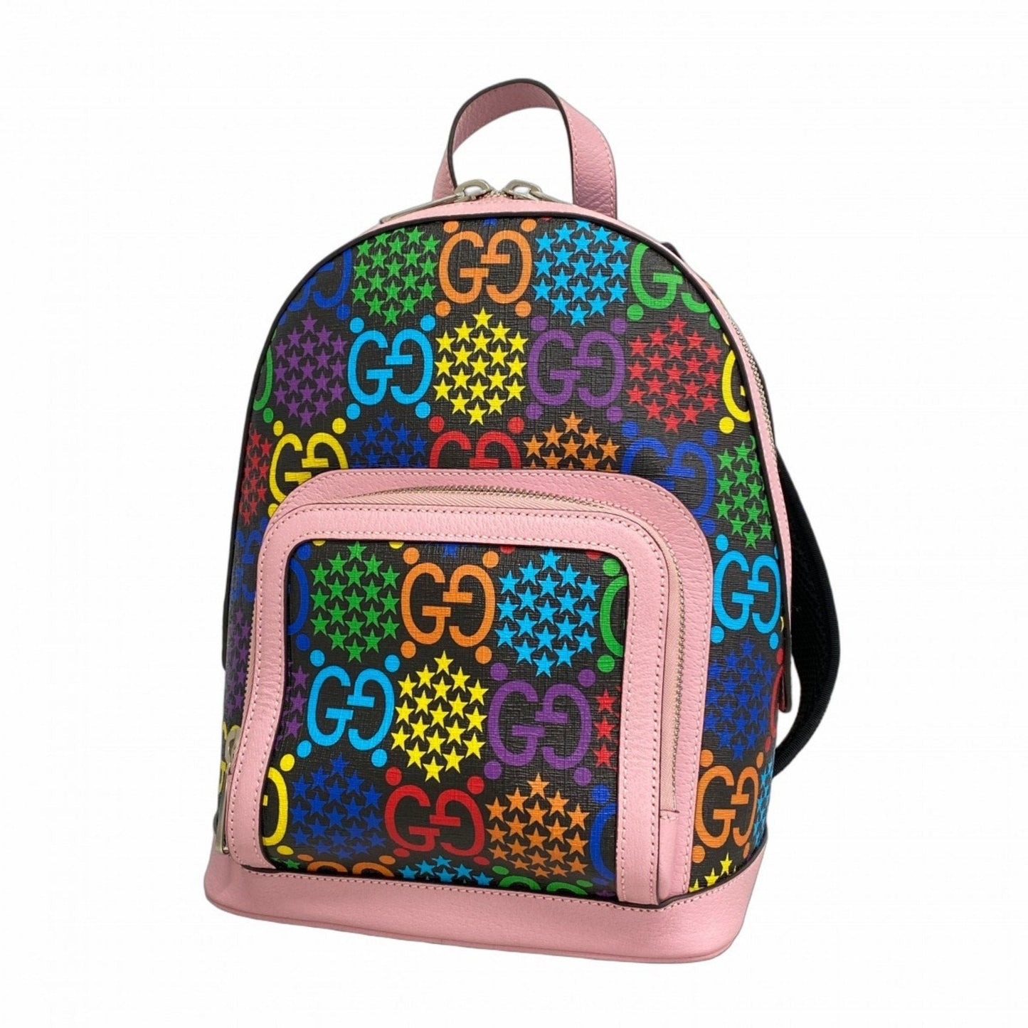 Gucci Multi-Color Pink Pvc Leather Backpack