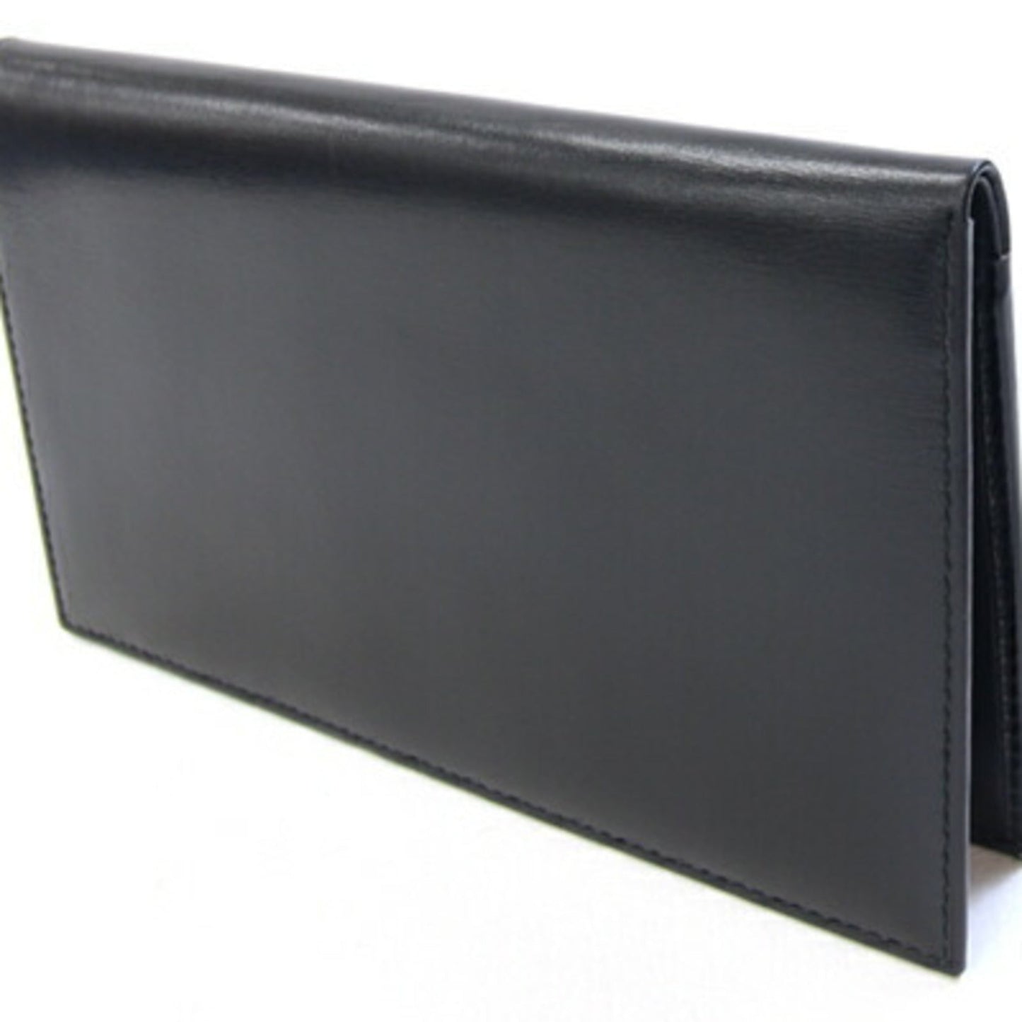 Gucci Black Leather Long Bill Wallet (Bi-Fold)