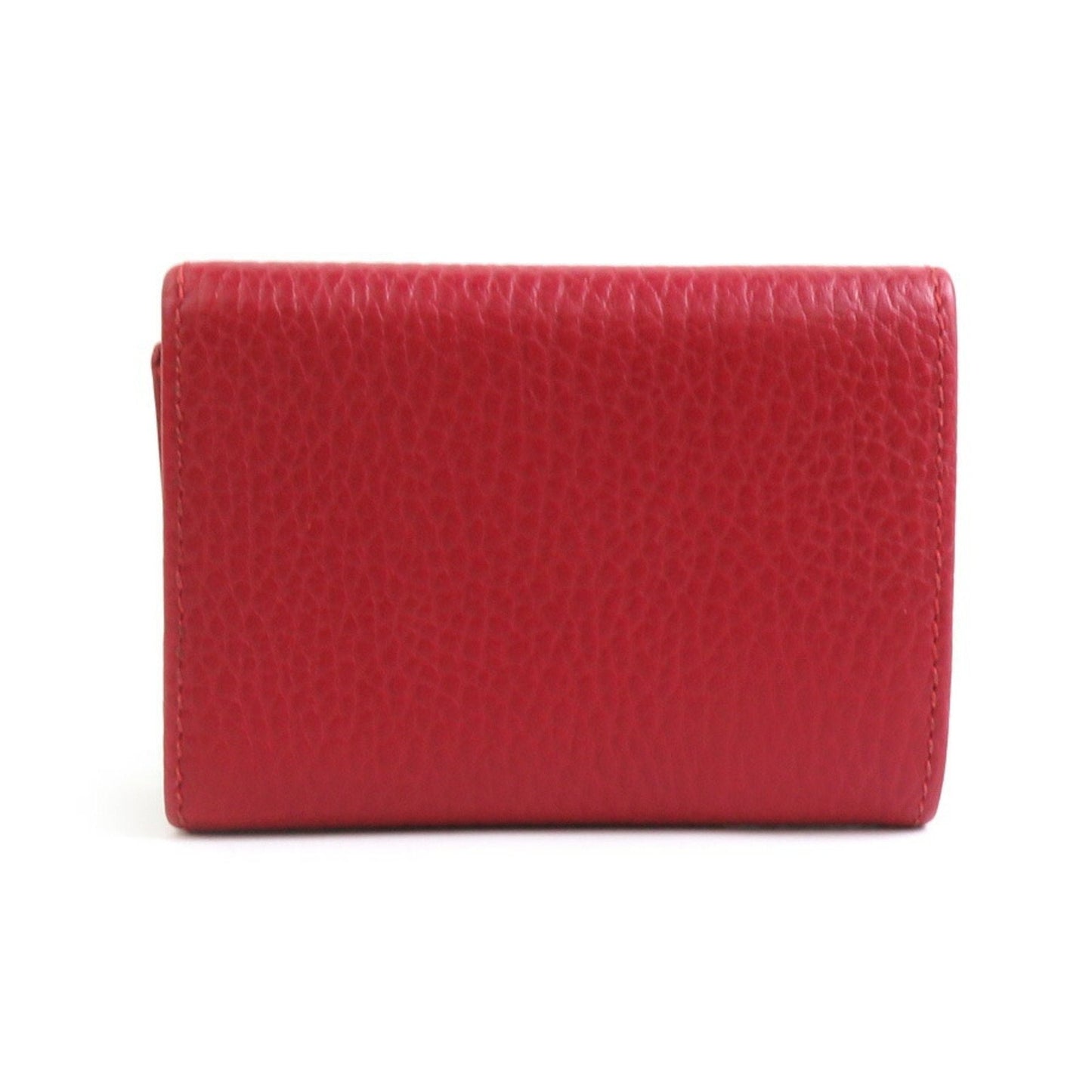 Gucci Red Color Leather Wallet (Tri-Fold)
