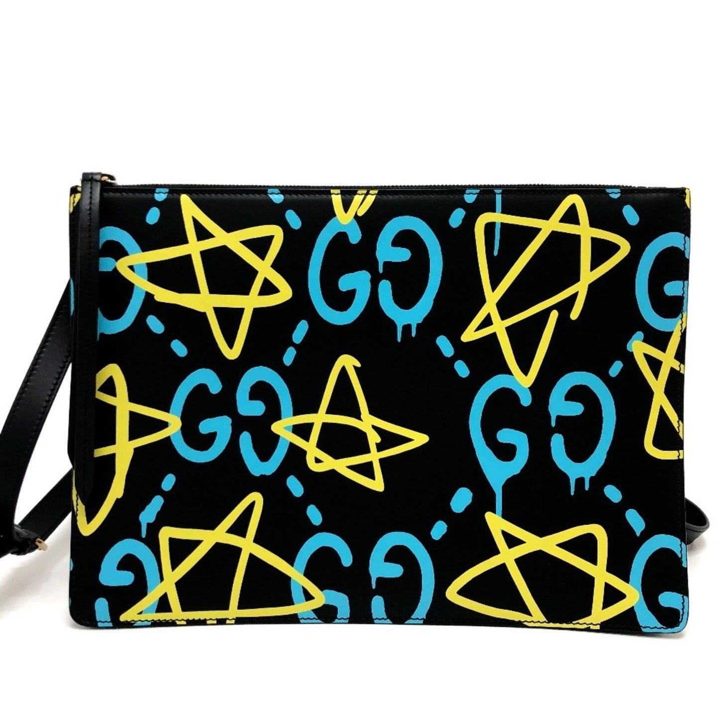 Gucci Black Multi-Color Leather Shoulder Bag