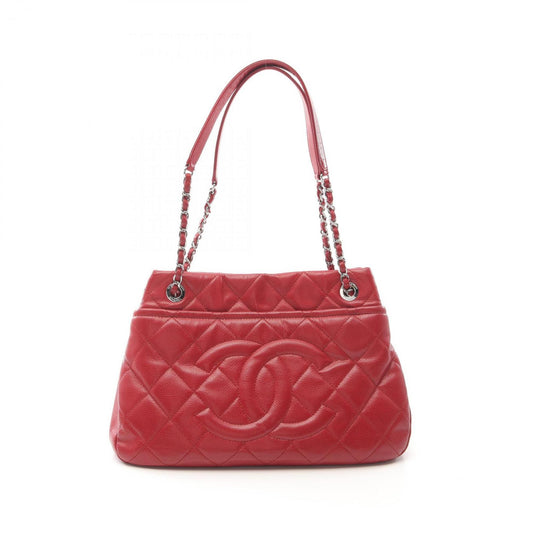 Chanel Red Color Leather Tote Bag