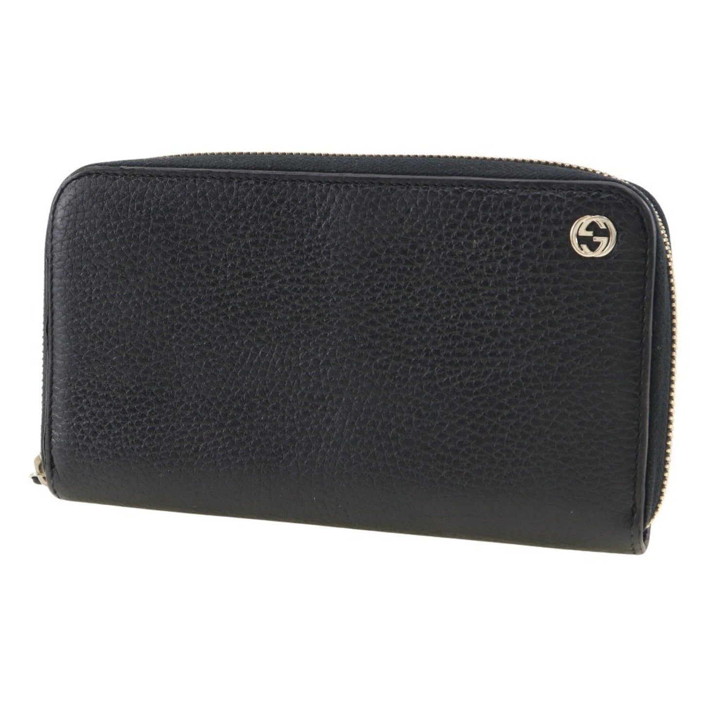 Gucci Black Leather Long Wallet (Bi-Fold)