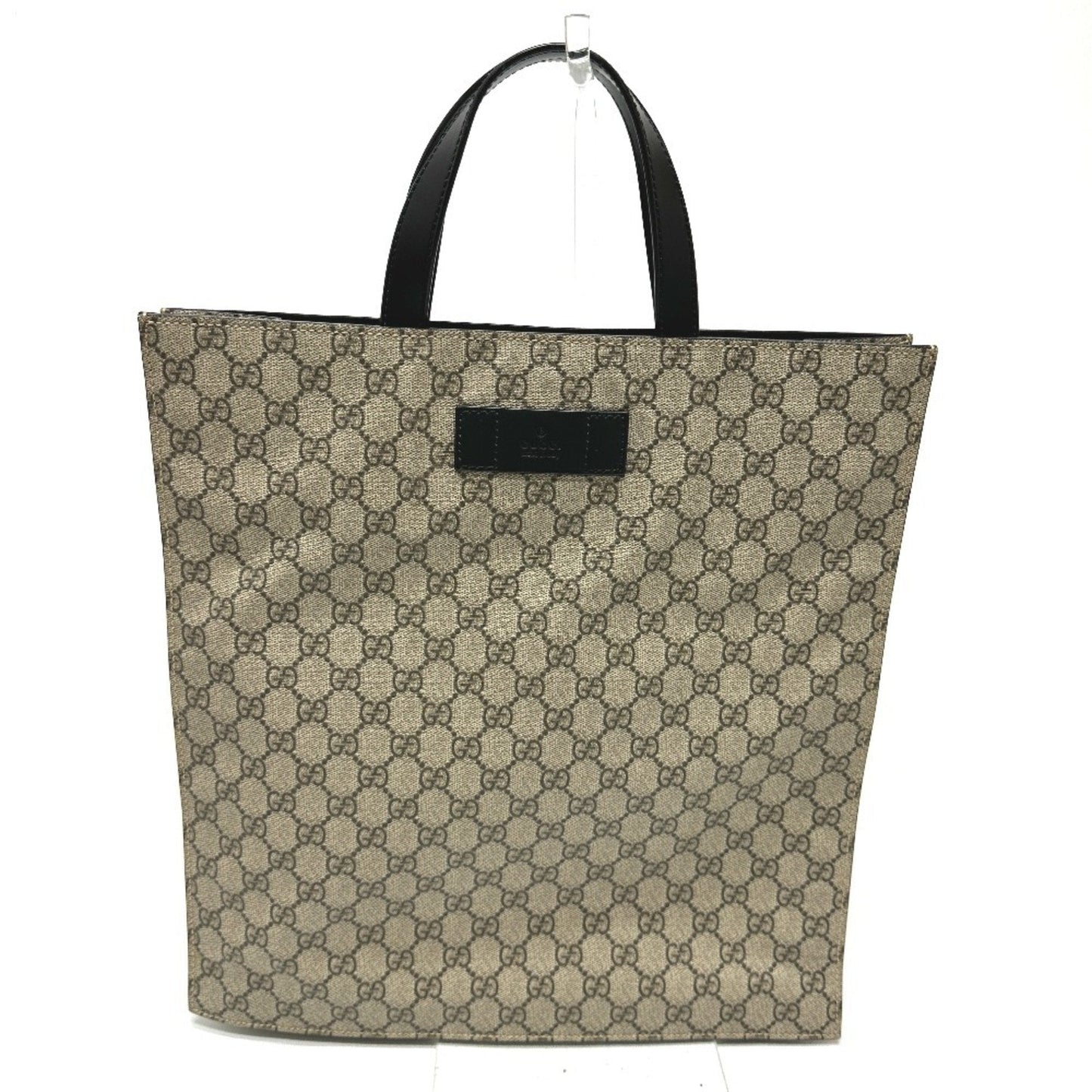 Gucci Beige Black Gg Supreme Handbag Tote Bag