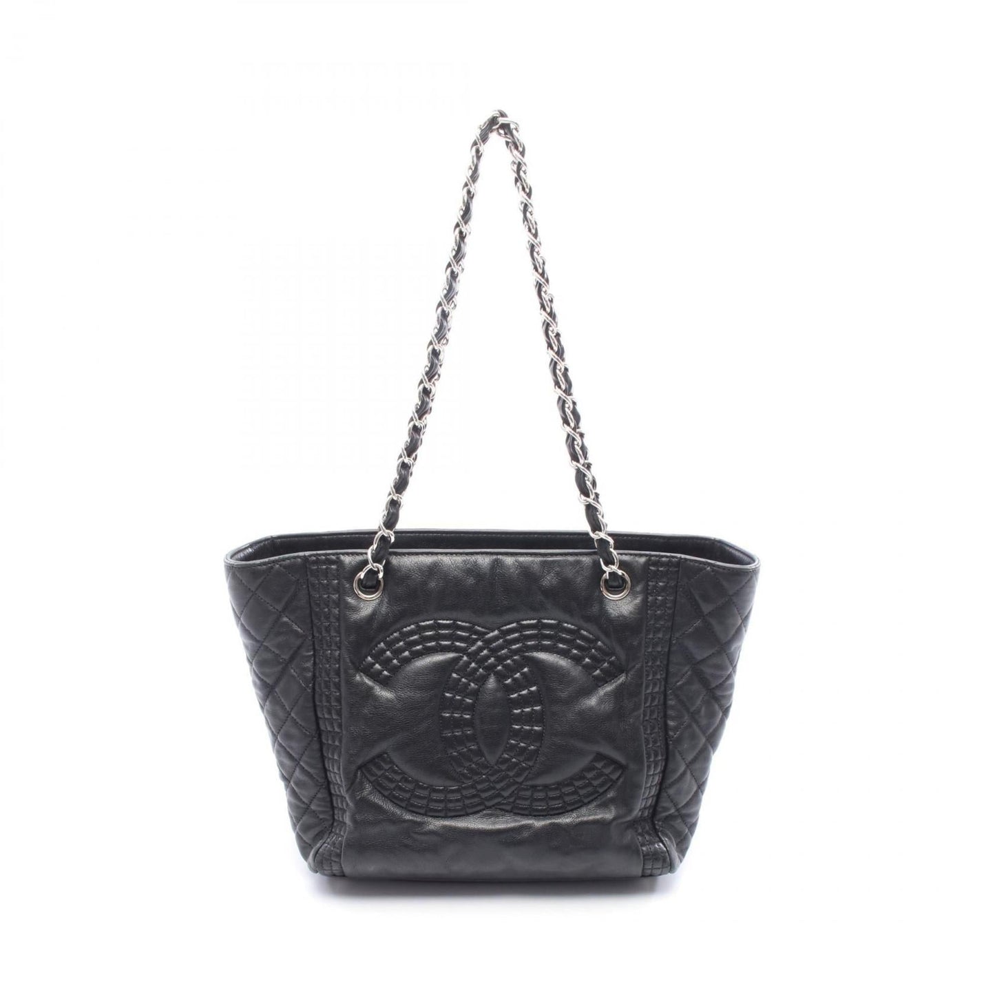 Chanel Black Leather Tote Bag