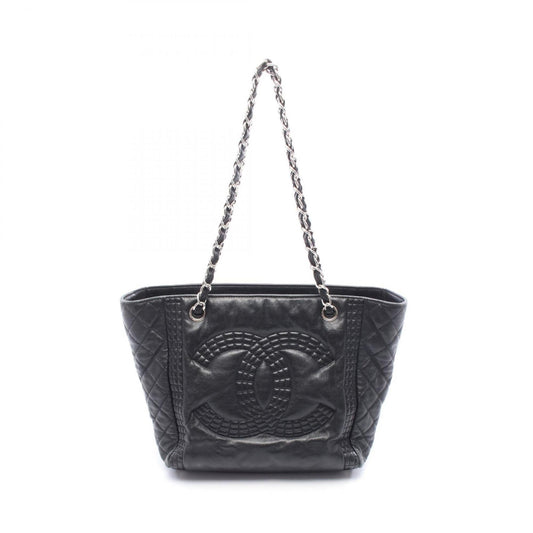 Chanel Black Leather Tote Bag