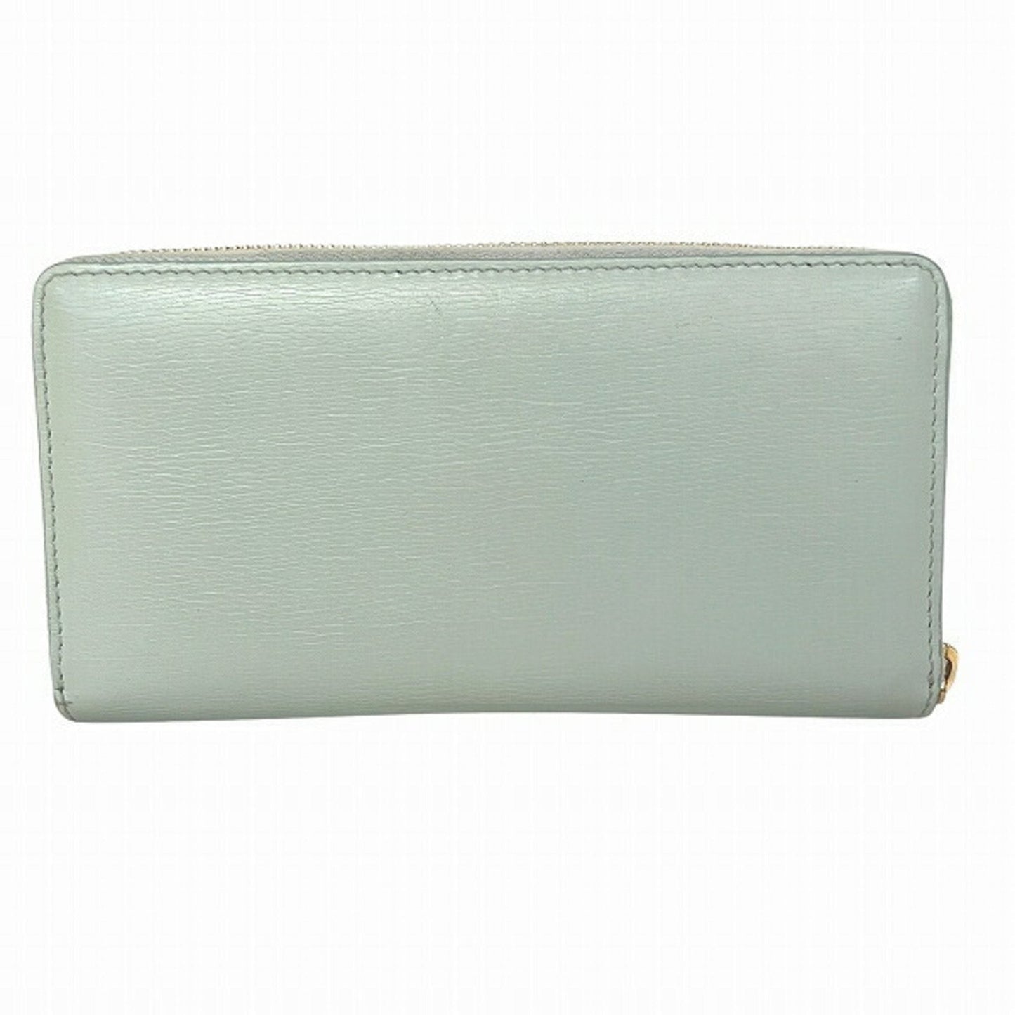 Gucci Pale Green Leather Long Wallet (Bi-Fold)