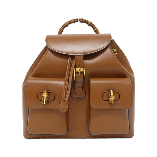 Gucci Brown Leather Backpack