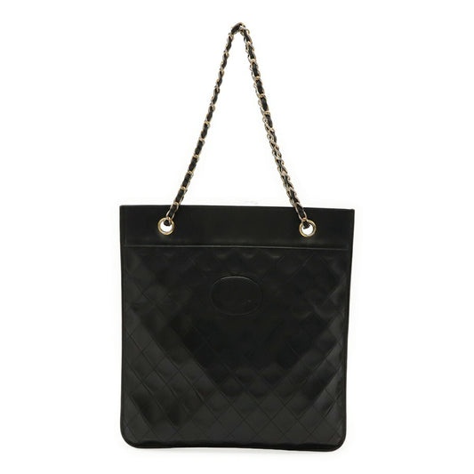 Chanel Black Leather Shoulder Bag Tote Bag