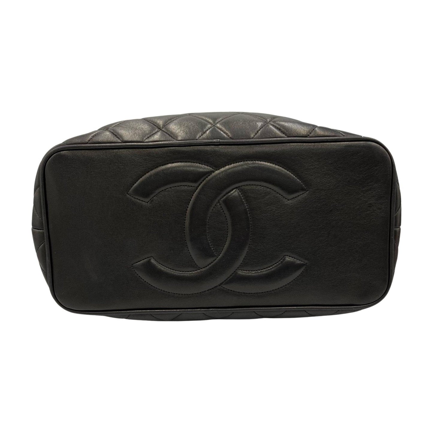 Chanel Black Leather Tote Bag