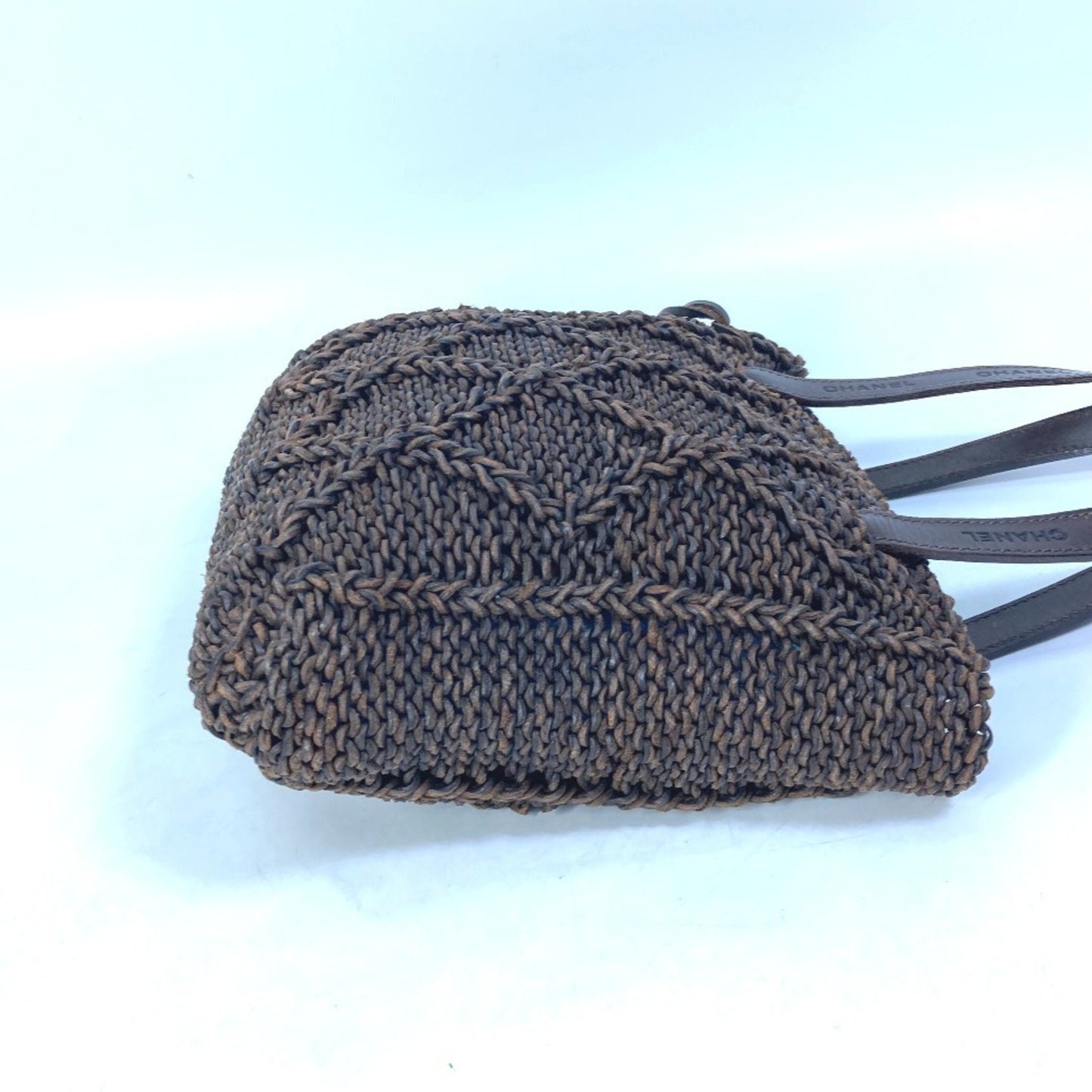 Chanel Brown Leather Handbag Shoulder Bag Tote Bag