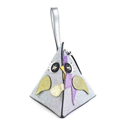 Gucci Multi-Color Silver Leather Handbag