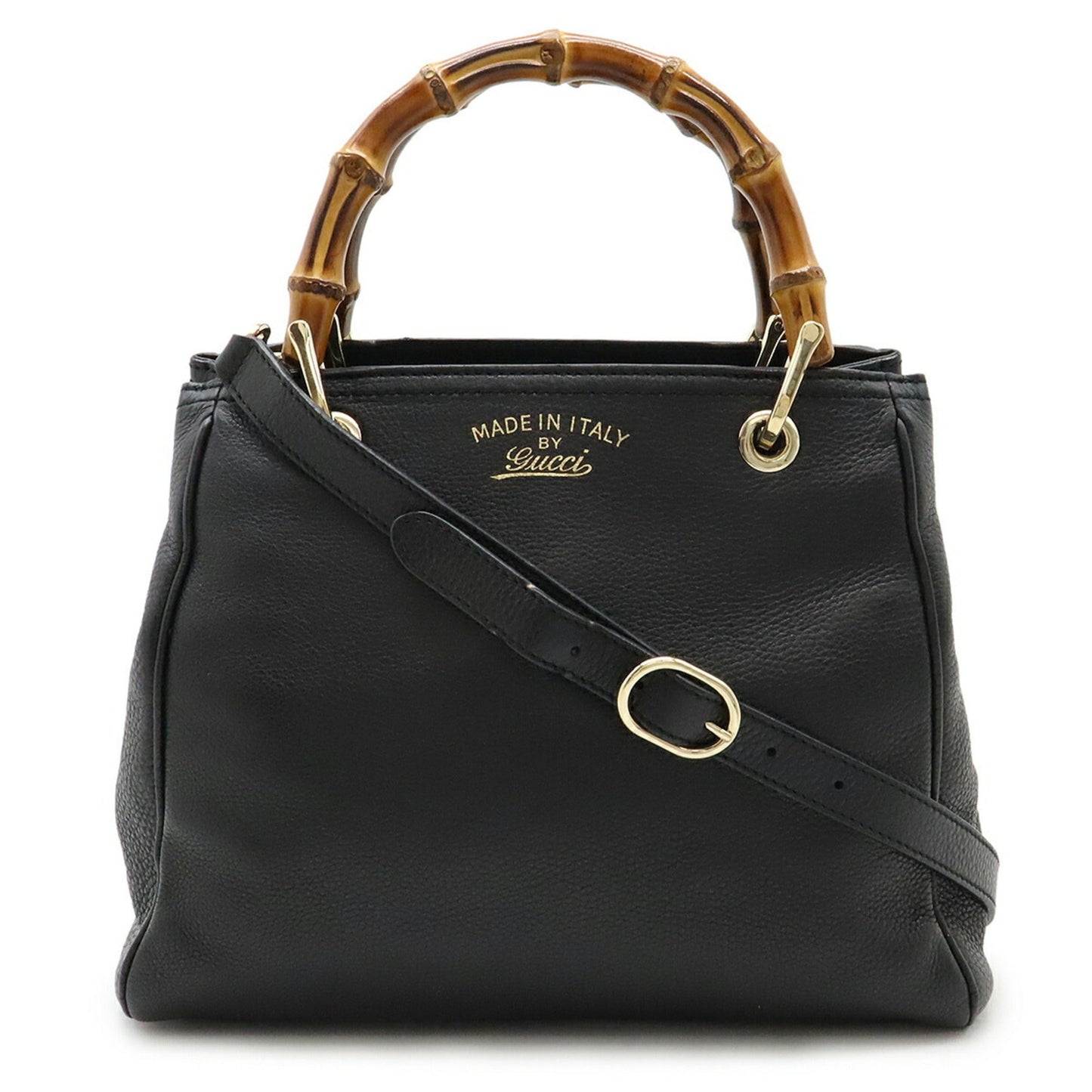 Gucci Black Bamboo Handbag Shoulder Bag Tote Bag