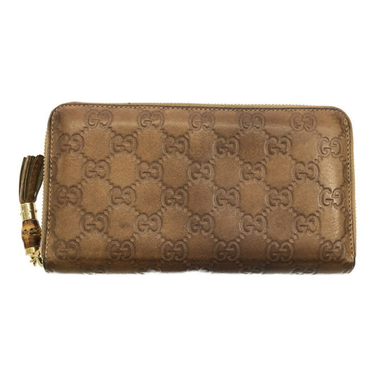 Gucci Bamboo Brown Long Wallet (Bi-Fold)