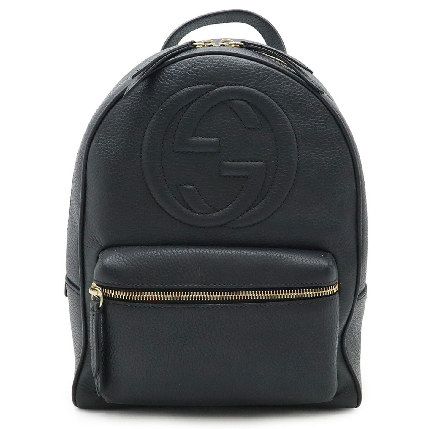 Gucci Soho Black Yellow Leather Backpack