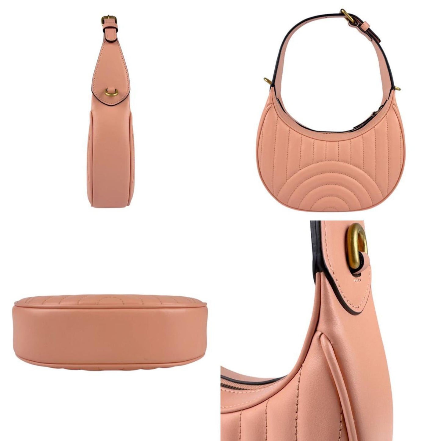 Gucci Salmon Pink Leather Handbag Shoulder Bag