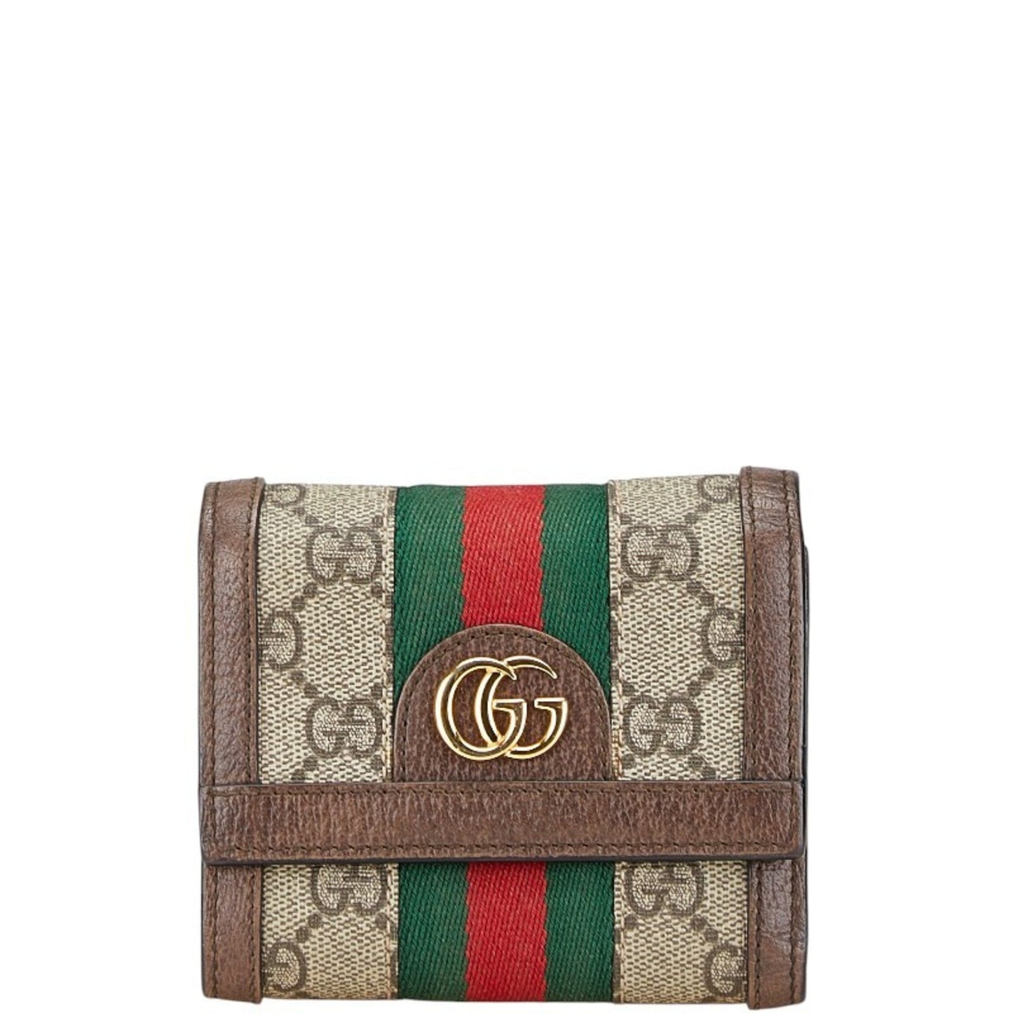 Gucci Brown Pvc Leather Wallet (Tri-Fold)